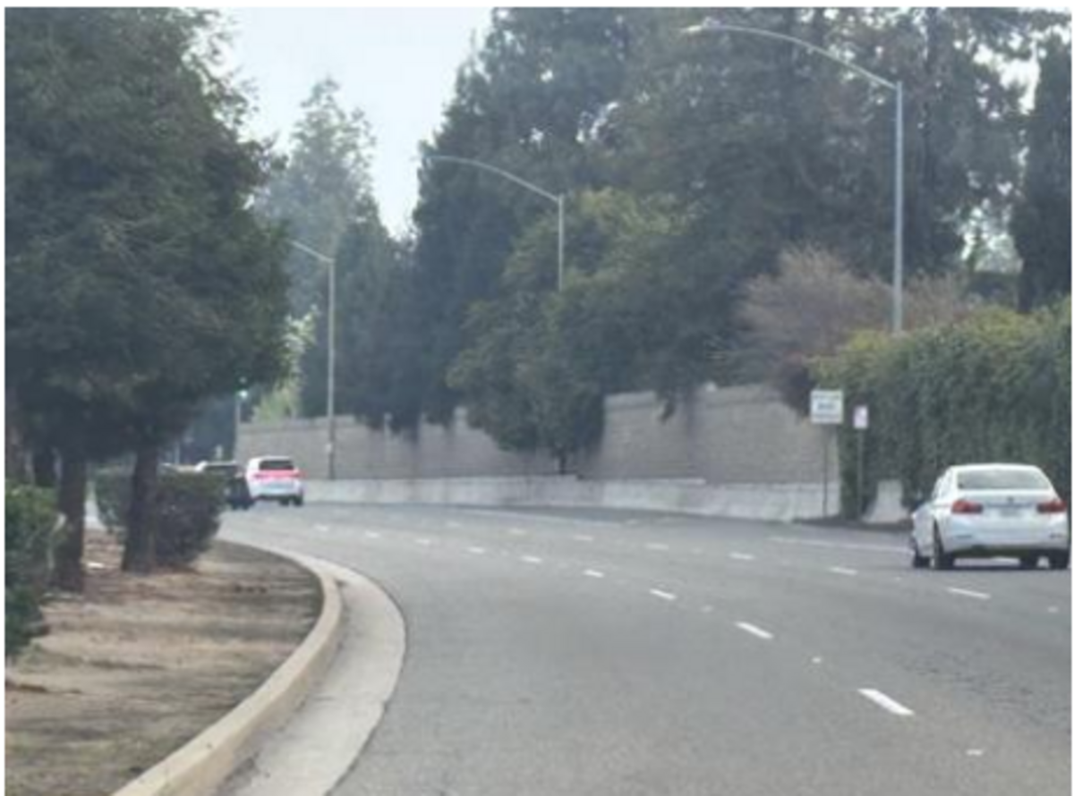 View of northbound Friant Road approaching Shepherd Avenue intersection.